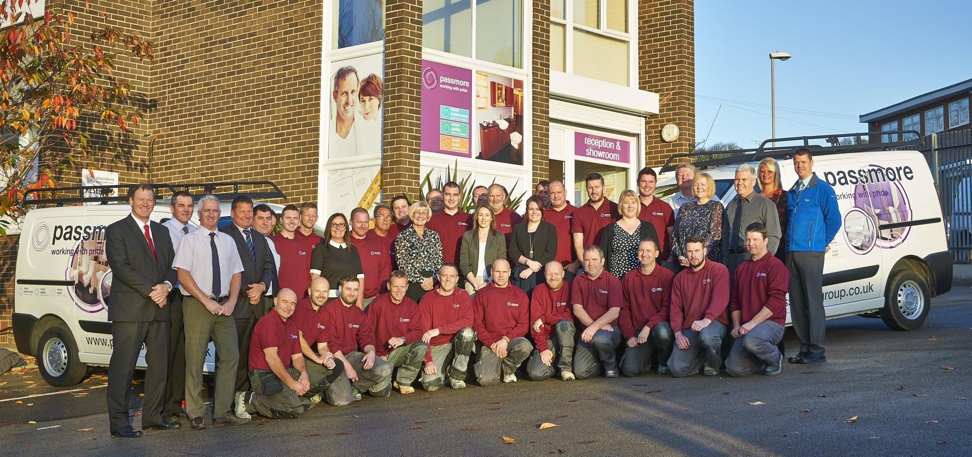 The Passmore Group team outside the Leeds premises